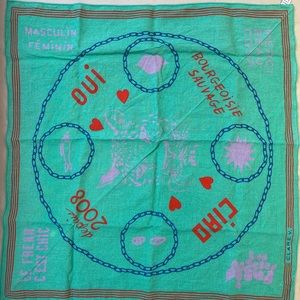 Mint Icon Print Clare V. Bandana